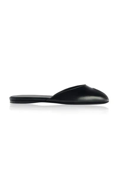 Jude Date Leather Mules In Black