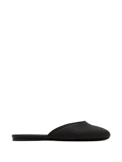 Jude Date Peep-toe Mules In Black