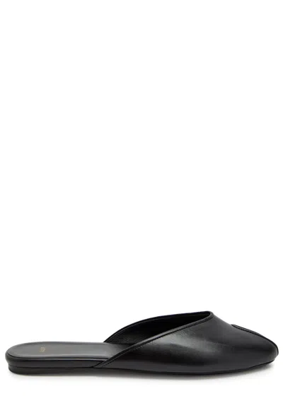 Jude Date Peep-toe Leather Sandals In Black
