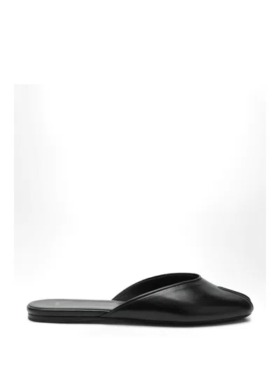 Jude Date Peeptoe Leather Sandals In Black