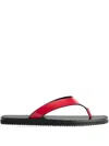 Jude Dual-strap Flat Sandals In Red