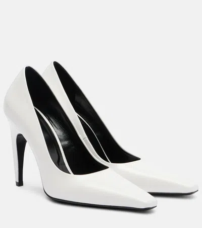 Jude Fame Leather Pumps In White