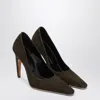 Jude Fame Pumps In Khaki Suede Leather In Animal Print