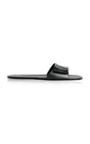 Jude Floor Leather Sandals In Black