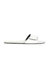 Jude Floor Leather Sandals In White