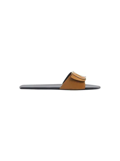 Jude Floor Suede Leather Sandals Brown