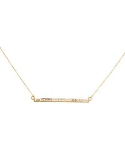 Pre-owned Jude Frances 18k Diamond Bar Necklace, 18" In Multicolor
