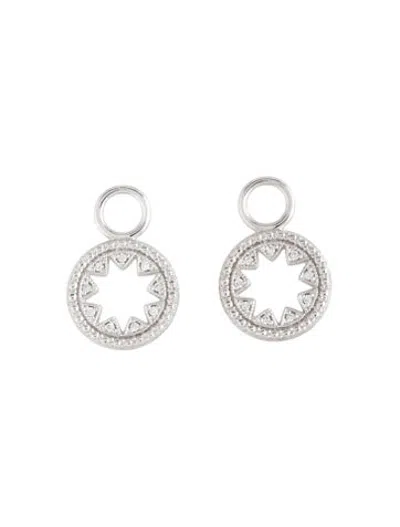 Pre-owned Jude Frances 18k Diamond Earring Enhancers In Multicolor