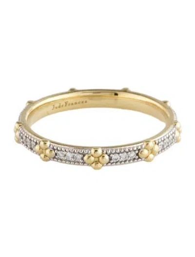 Pre-owned Jude Frances 18k Diamond Eternity Band In Multicolor