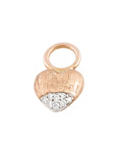 Pre-owned Jude Frances 18k Diamond Lisse Heart Single Earring Enhancer In Multi