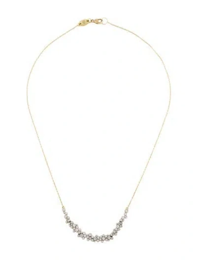 Pre-owned Jude Frances 18k Diamond Milgrain Cluster Necklace, 16" In Multi