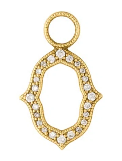 Pre-owned Jude Frances 18k Diamond Moroccan Charm, 0.75" In Multi