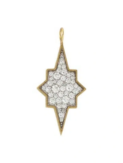 Pre-owned Jude Frances 18k Diamond Pendant In Multi