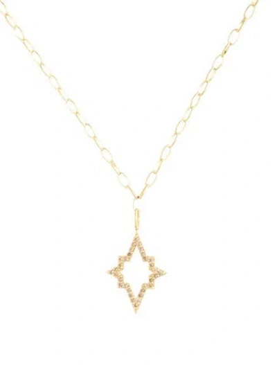 Pre-owned Jude Frances 18k Diamond Pendant Necklace, 16" In Multicolor