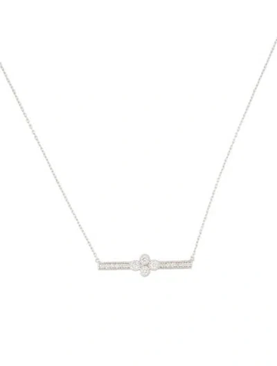 Pre-owned Jude Frances 18k Diamond Provence Bar Necklace, 16" In Multi