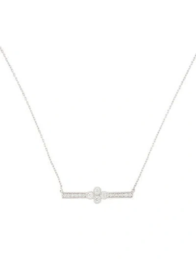 Pre-owned Jude Frances 18k Diamond Provence Bar Necklace, 16" In Multi