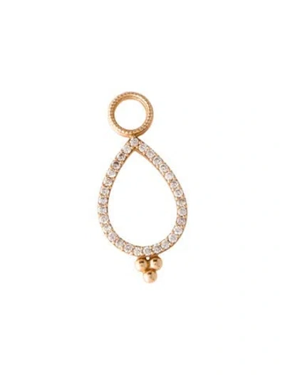 Pre-owned Jude Frances 18k Diamond Provence Delicate Open Pear Pave Single Earring Charm In Multi
