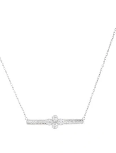 Pre-owned Jude Frances 18k Diamond Provence Station Necklace, 16" In Multicolor