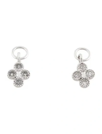 Pre-owned Jude Frances 18k Diamond Quad Earring Enhancers In Multicolor