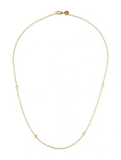 Pre-owned Jude Frances 18k Diamond Station Necklace, 16" In Multicolor