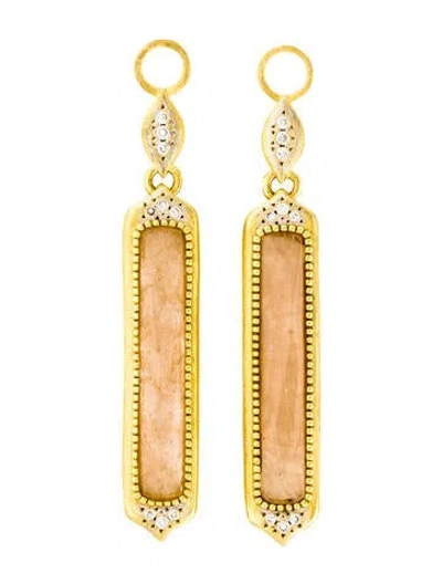 Pre-owned Jude Frances 18k Diamond-accented & Quartz Earring Jackets In Multi