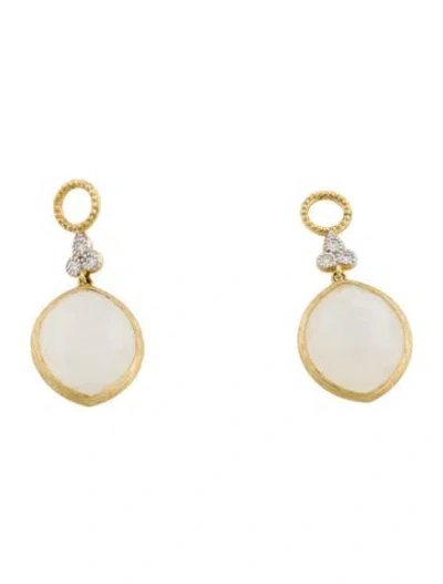 Pre-owned Jude Frances 18k Moonstone Labradorite & Diamond Provence Earring Charms In Multi