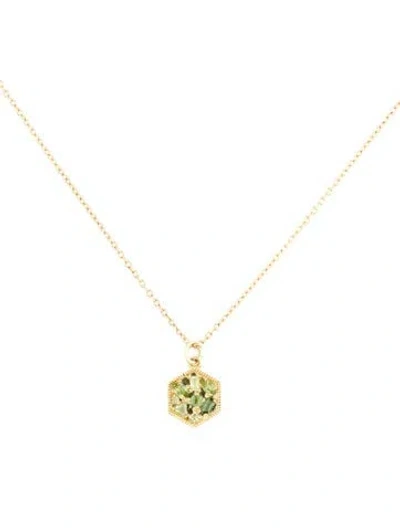 Pre-owned Jude Frances 18k Tourmaline Pendant Necklace, 18" In Multi