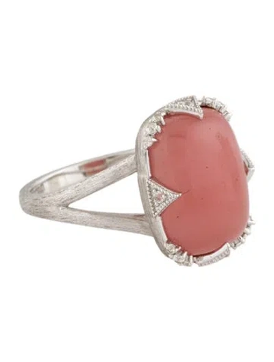 Pre-owned Jude Frances Chalcedony And Topaz Cocktail Ring In Multicolor