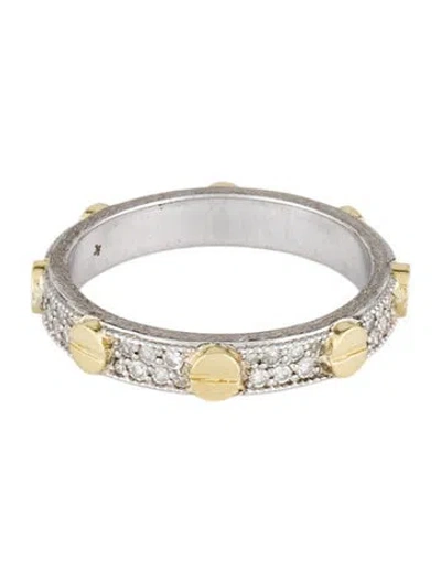 Pre-owned Jude Frances Diamond Band W/ Tags In Multicolor