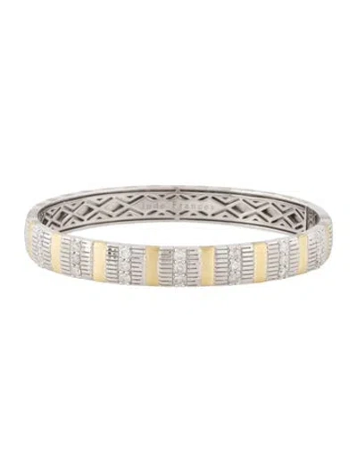 Pre-owned Jude Frances Diamond Bangle Bracelet, 7.25" In Multicolor