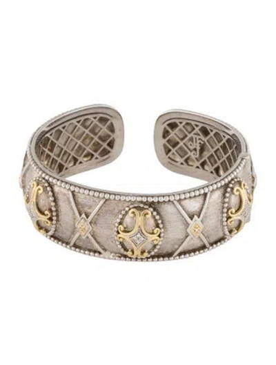 Pre-owned Jude Frances Diamond Cuff Bracelet, 6.25" In Multicolor