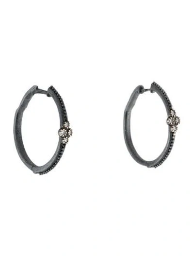Pre-owned Jude Frances Diamond Hoop Earrings In Multi