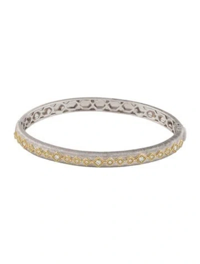Pre-owned Jude Frances Diamond Kite Bangle Bracelet, 6.25" In Multi