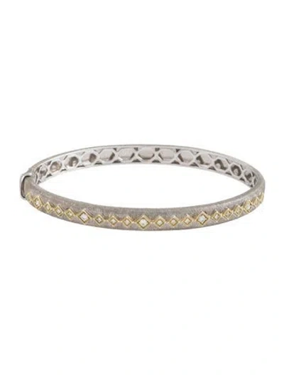 Pre-owned Jude Frances Diamond Kite Bangle Bracelet, 7" In Multicolor