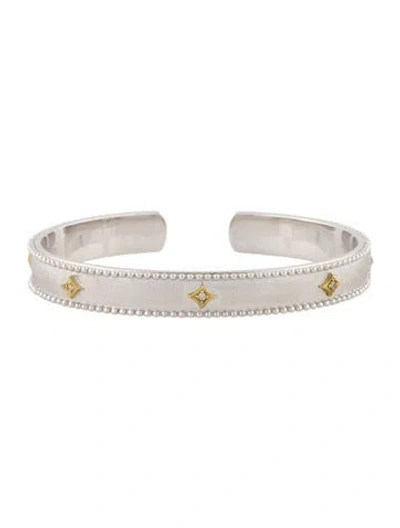 Pre-owned Jude Frances Diamond Narrow Nina Cuff Bracelet, 7.75" In Multi