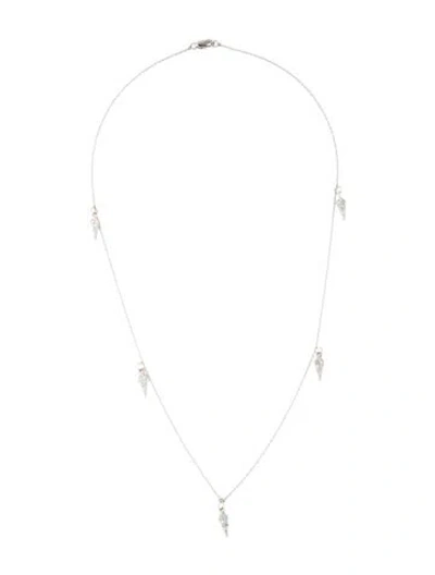 Pre-owned Jude Frances Diamond Spike Station Necklace, 18" In Multicolor
