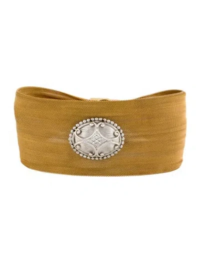 Pre-owned Jude Frances Diamond Stainless Steel Mesh Bracelet W/ Tags, 6.25" In Multi