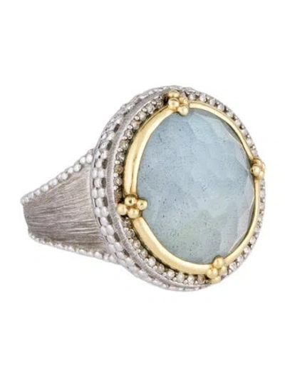 Pre-owned Jude Frances Labradorite & Diamond Cocktail Ring In Multicolor