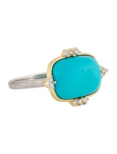 Pre-owned Jude Frances Provence Stardust Cocktail Ring In Multicolor