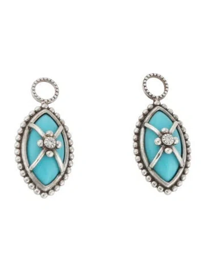 Pre-owned Jude Frances Resin & Diamond Earring Enhancers In Multi
