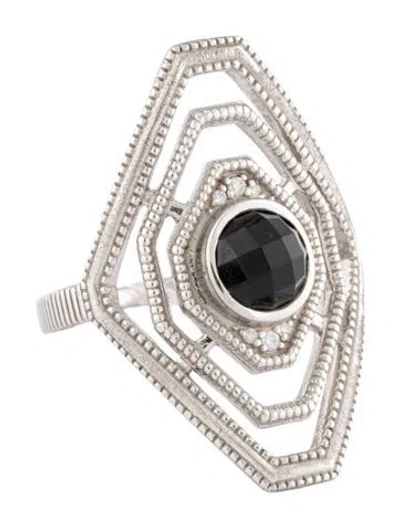 Pre-owned Jude Frances Spinel & Diamond Cocktail Ring In Multicolor