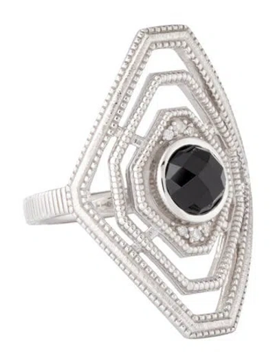 Pre-owned Jude Frances Spinel & Diamond Cocktail Ring In Multicolor