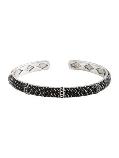 Pre-owned Jude Frances Spinel Cuff Bracelet, 6.25" In Multicolor