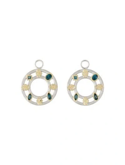 Pre-owned Jude Frances Topaz & Diamond Moroccan Circle Earring Enhancers In Multi