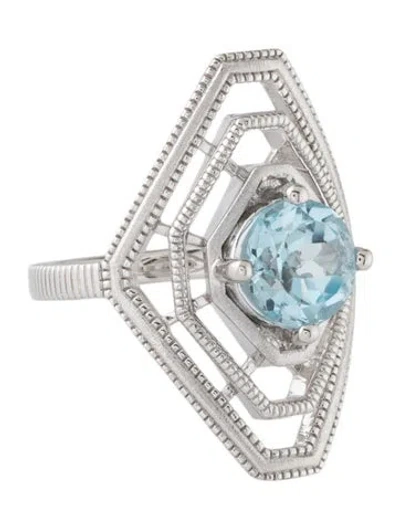 Pre-owned Jude Frances Topaz Cocktail Ring In Multicolor