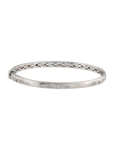 Pre-owned Jude Frances Topaz Elongated Kite Bangle Bracelet, 5.75" In Multicolor