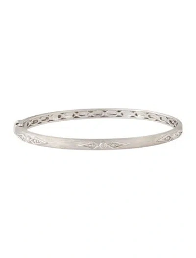 Pre-owned Jude Frances Topaz Elongated Kite Bangle Bracelet, 7" In Multi