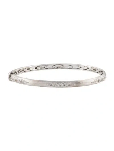 Pre-owned Jude Frances Topaz Elongated Kite Bangle Bracelet, 7" In Multicolor