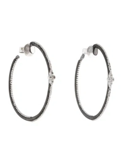 Pre-owned Jude Frances Topaz Hoop Earrings In Multi
