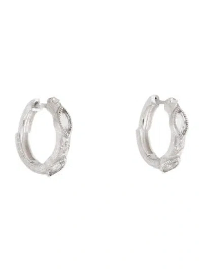 Pre-owned Jude Frances Topaz Huggie Earrings In Multicolor